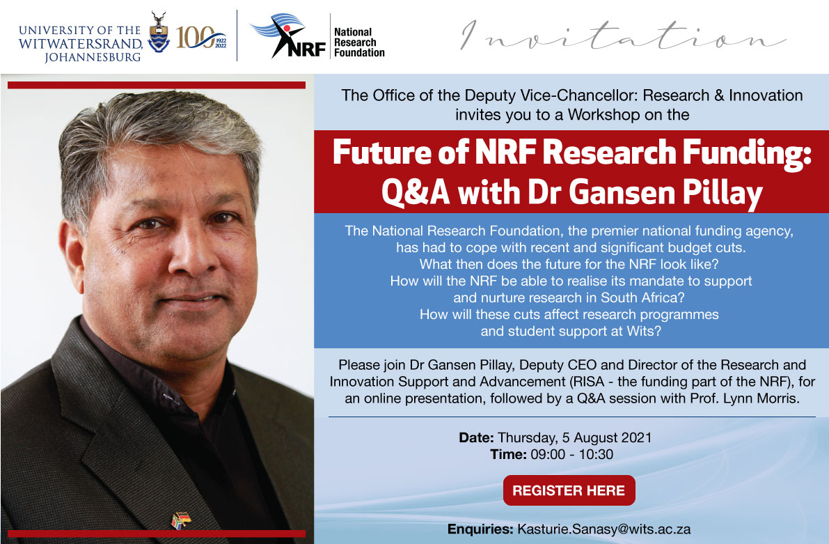 Future of NRF Research Funding: Q&A with Dr Gansen Pillay